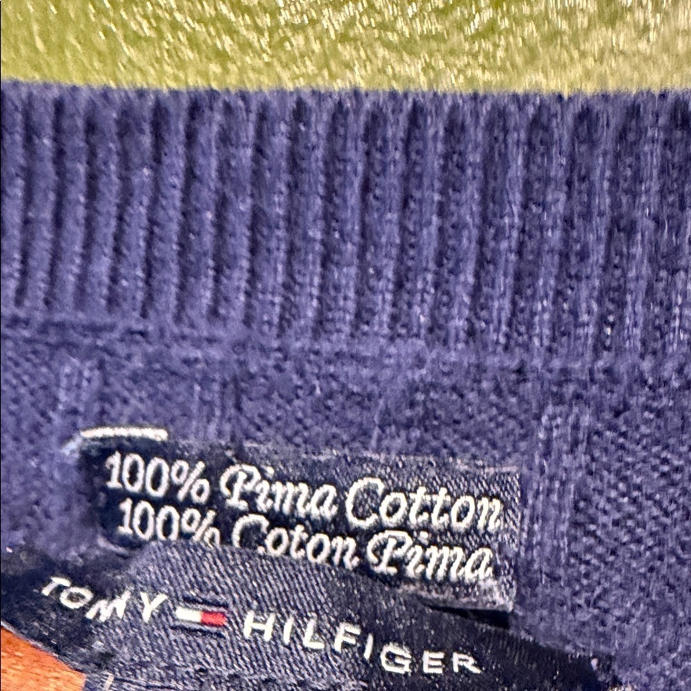Tommy Hilfiger Women's Blue Cable Knit Sweater - Picture 3 of 6